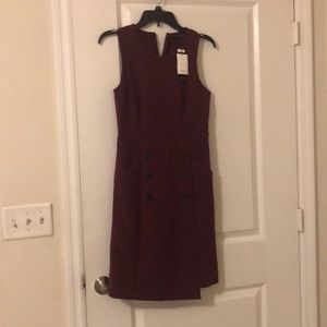 Maroon dress with pockets